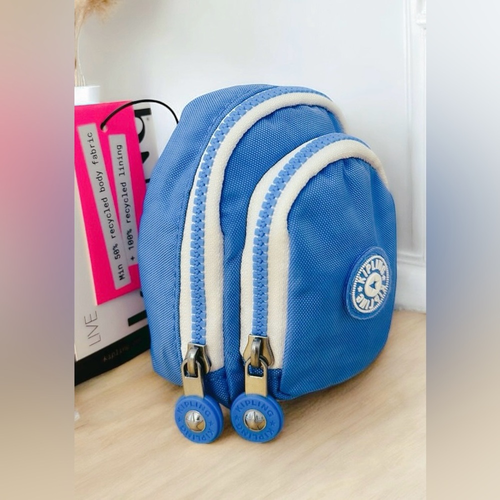 Kipling Mini Backpack Seoul Keychain Bouncy Blue